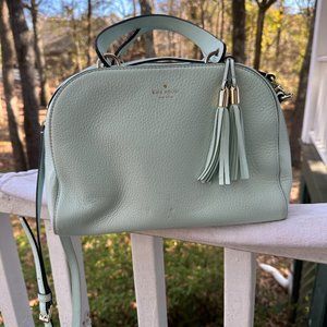 kate spade Mint Green Leather Satchel with Tassel